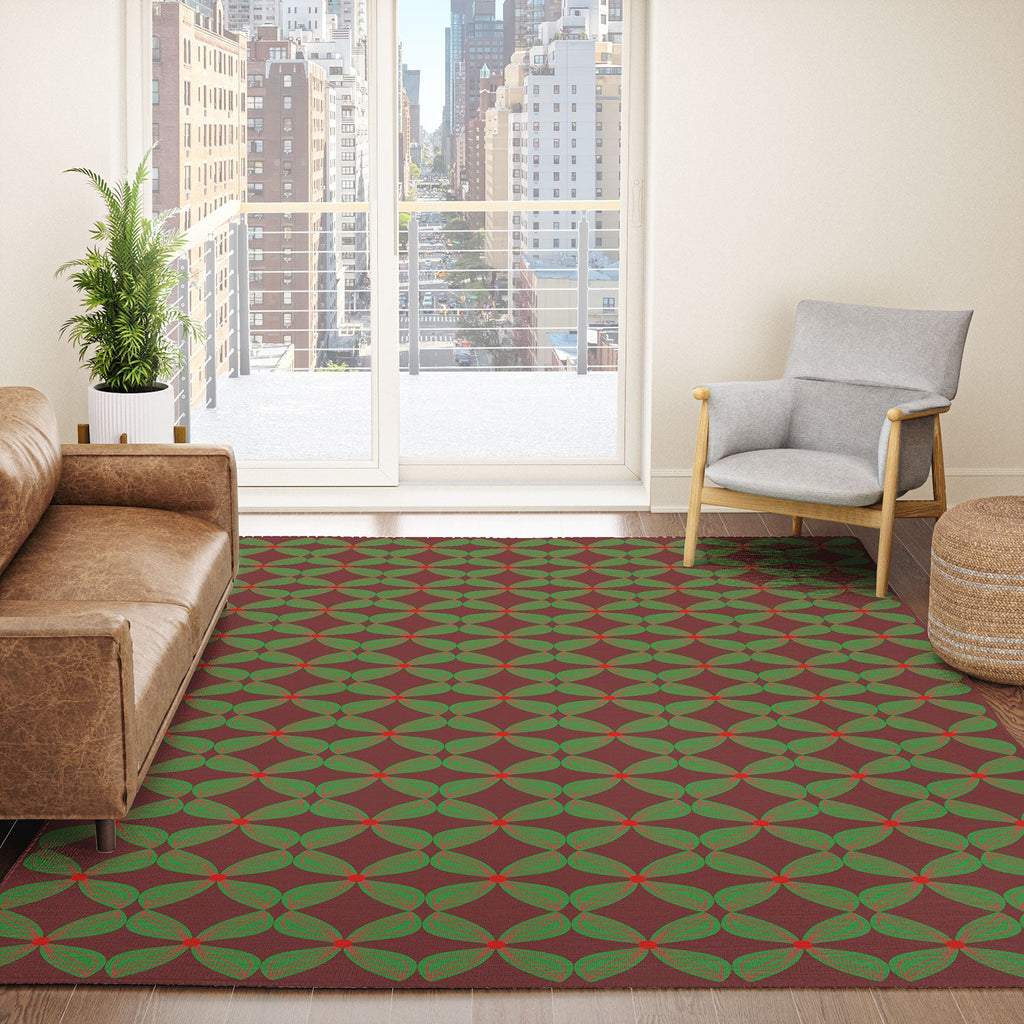 Mirimo Bows and Christmas Greens Area Rug