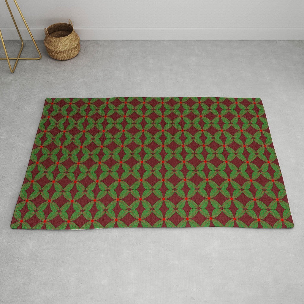 Mirimo Bows and Christmas Greens Area Rug