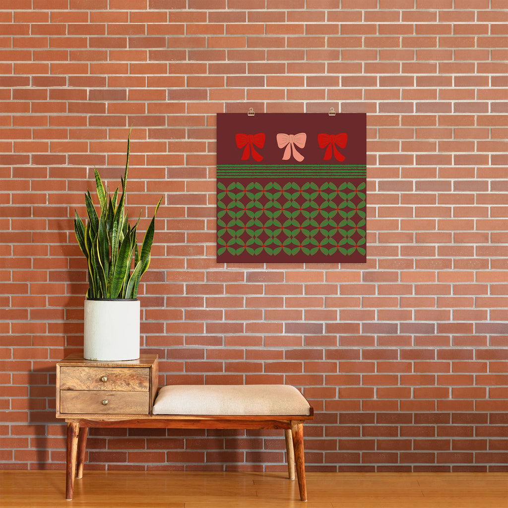 Mirimo Bows and Christmas Greens Art Print