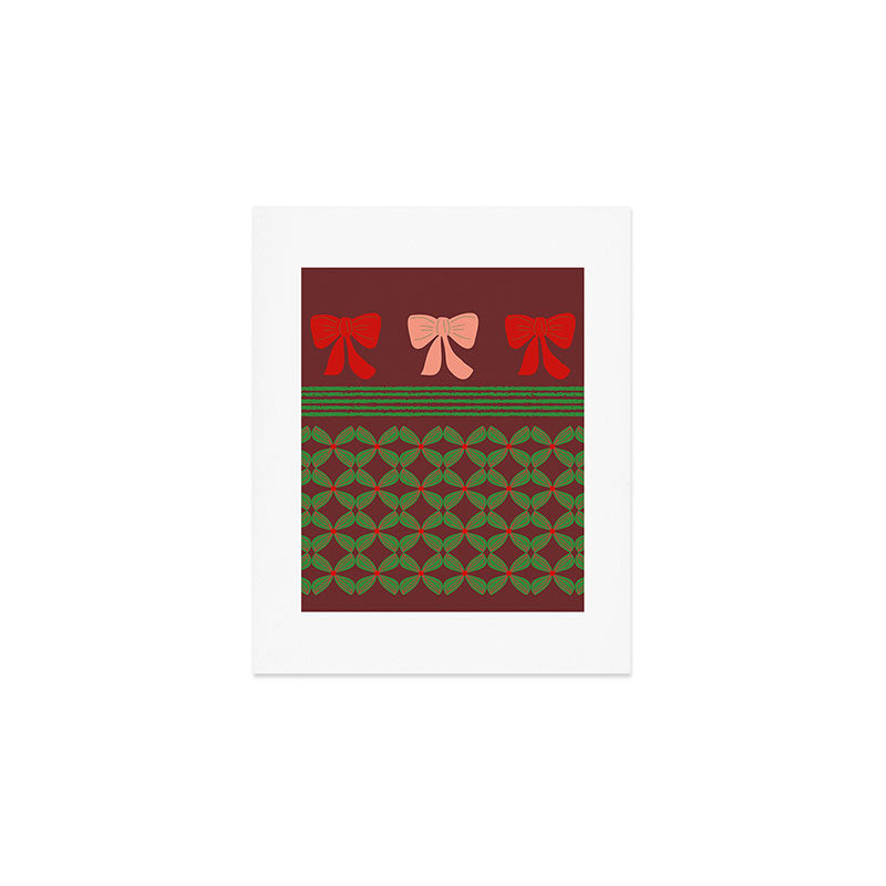 Mirimo Bows and Christmas Greens Art Print