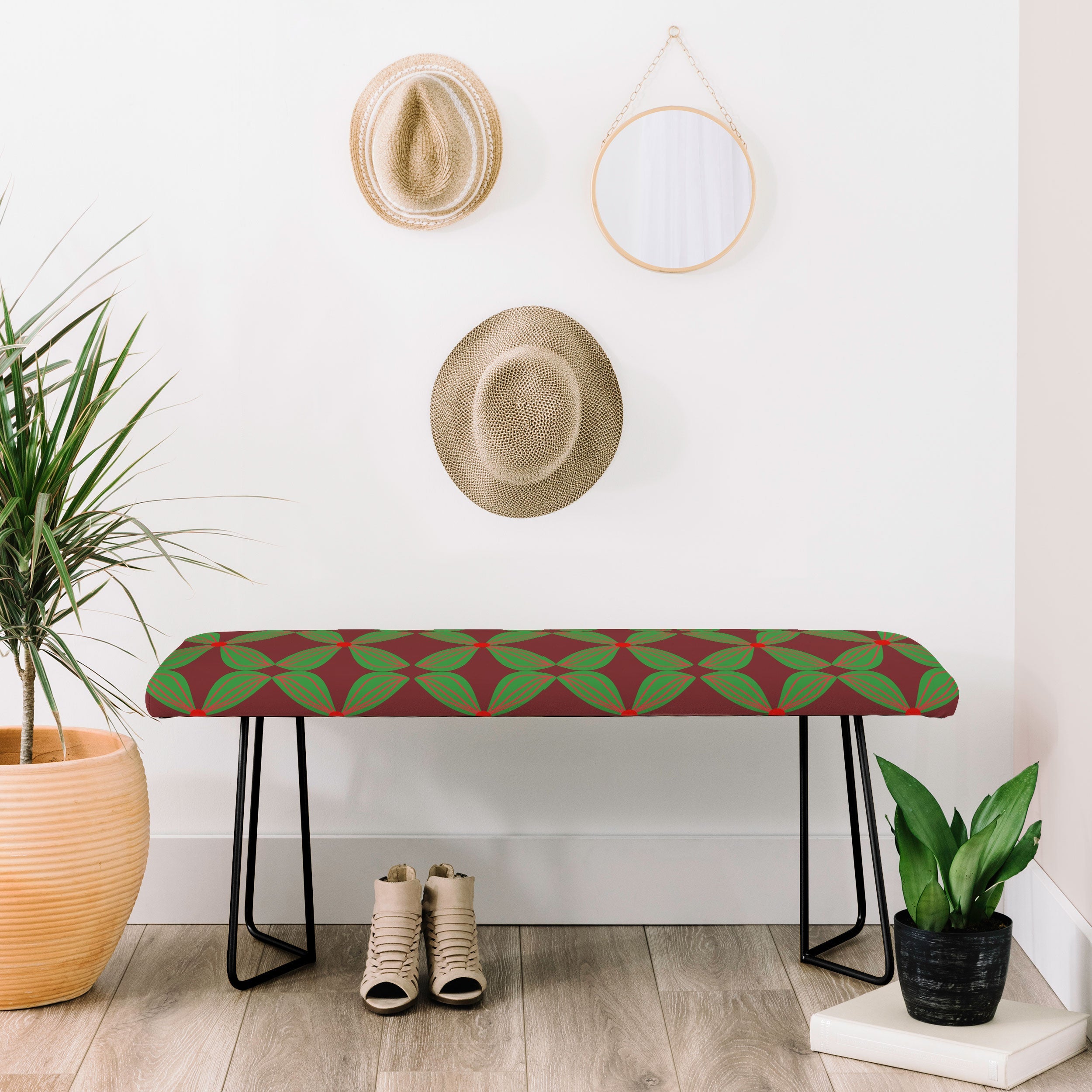 Mirimo Bows and Christmas Greens Bench