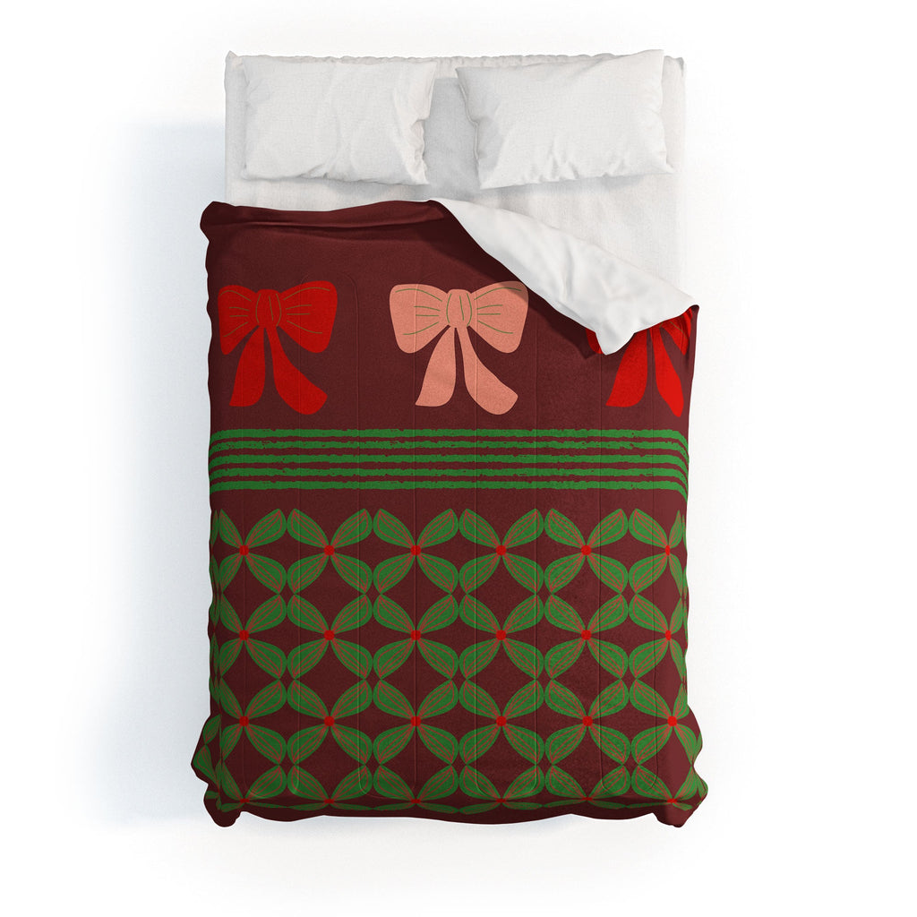 Mirimo Bows and Christmas Greens Comforter