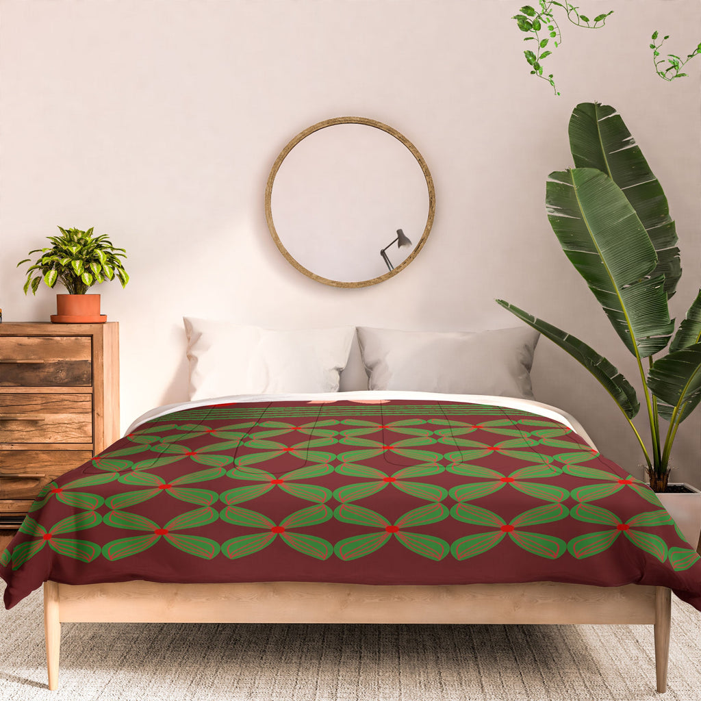 Mirimo Bows and Christmas Greens Comforter