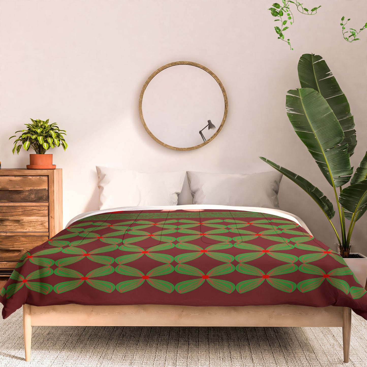 Mirimo Bows and Christmas Greens Comforter