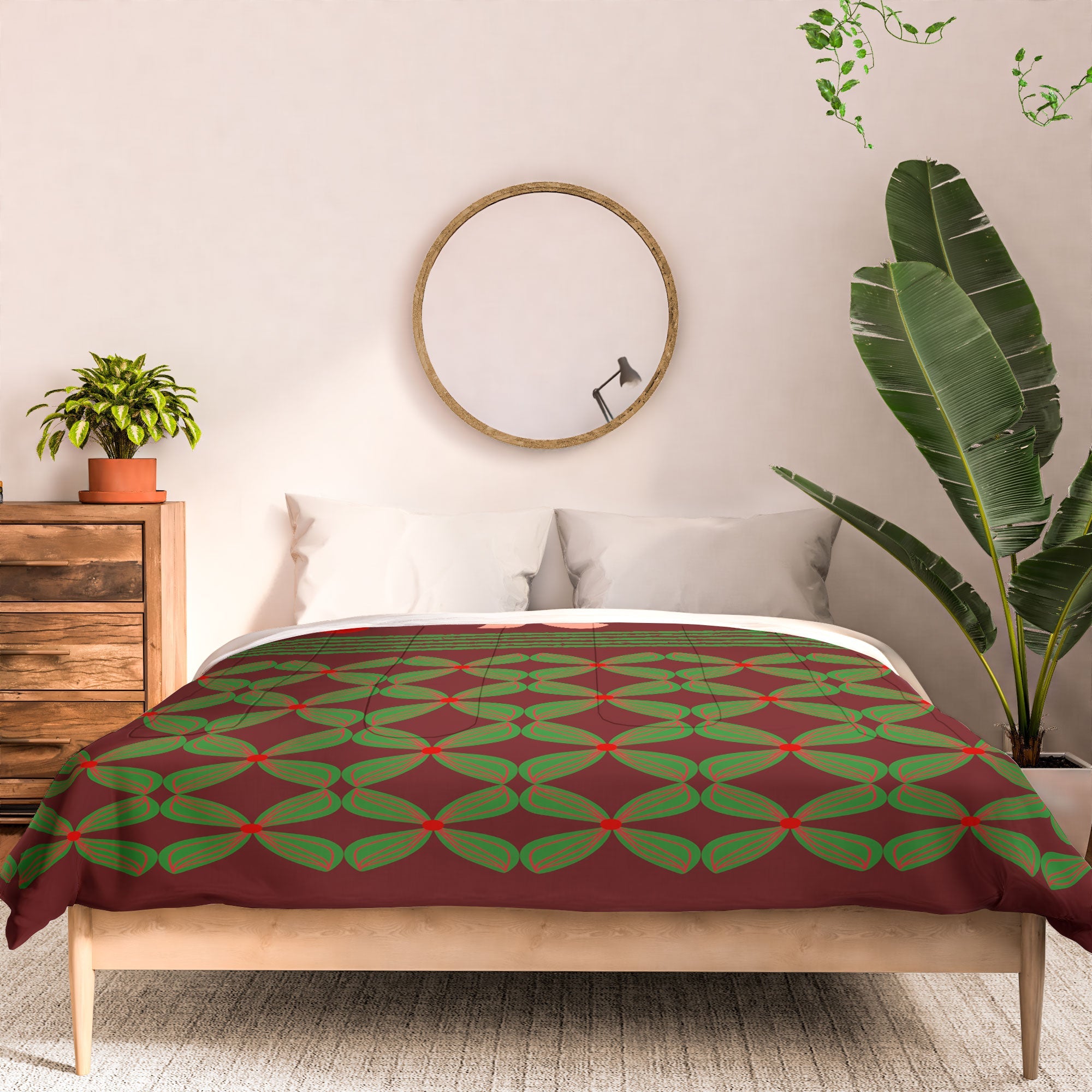 Mirimo Bows and Christmas Greens Comforter