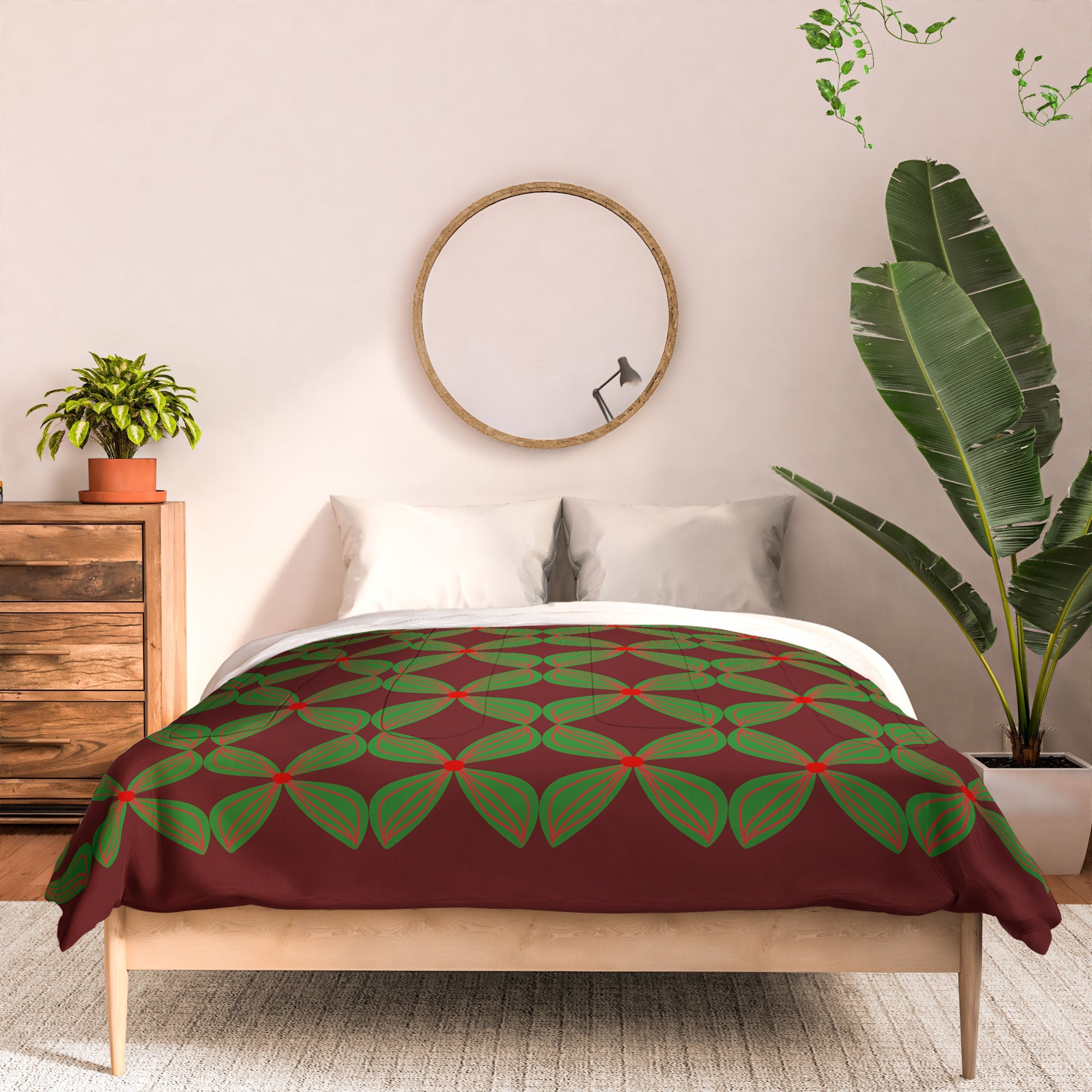 Mirimo Bows and Christmas Greens Comforter