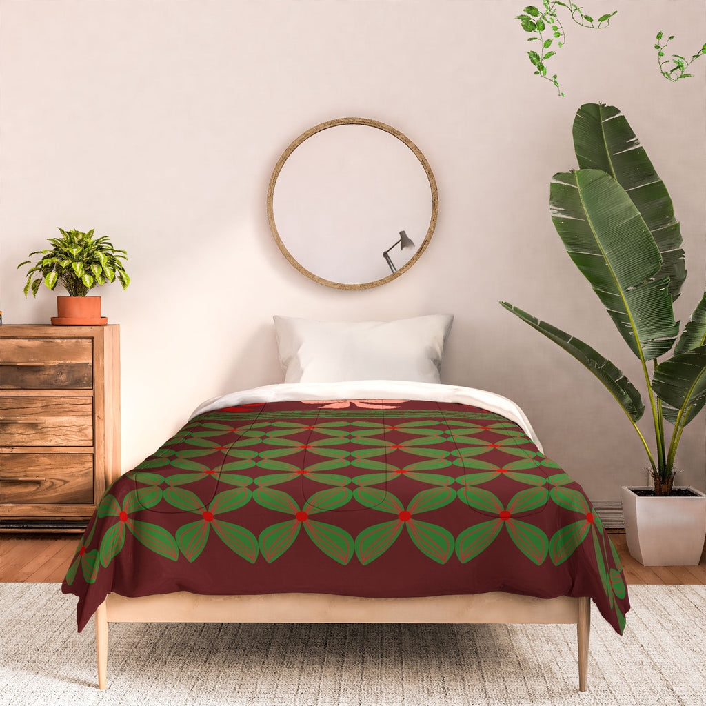 Mirimo Bows and Christmas Greens Comforter