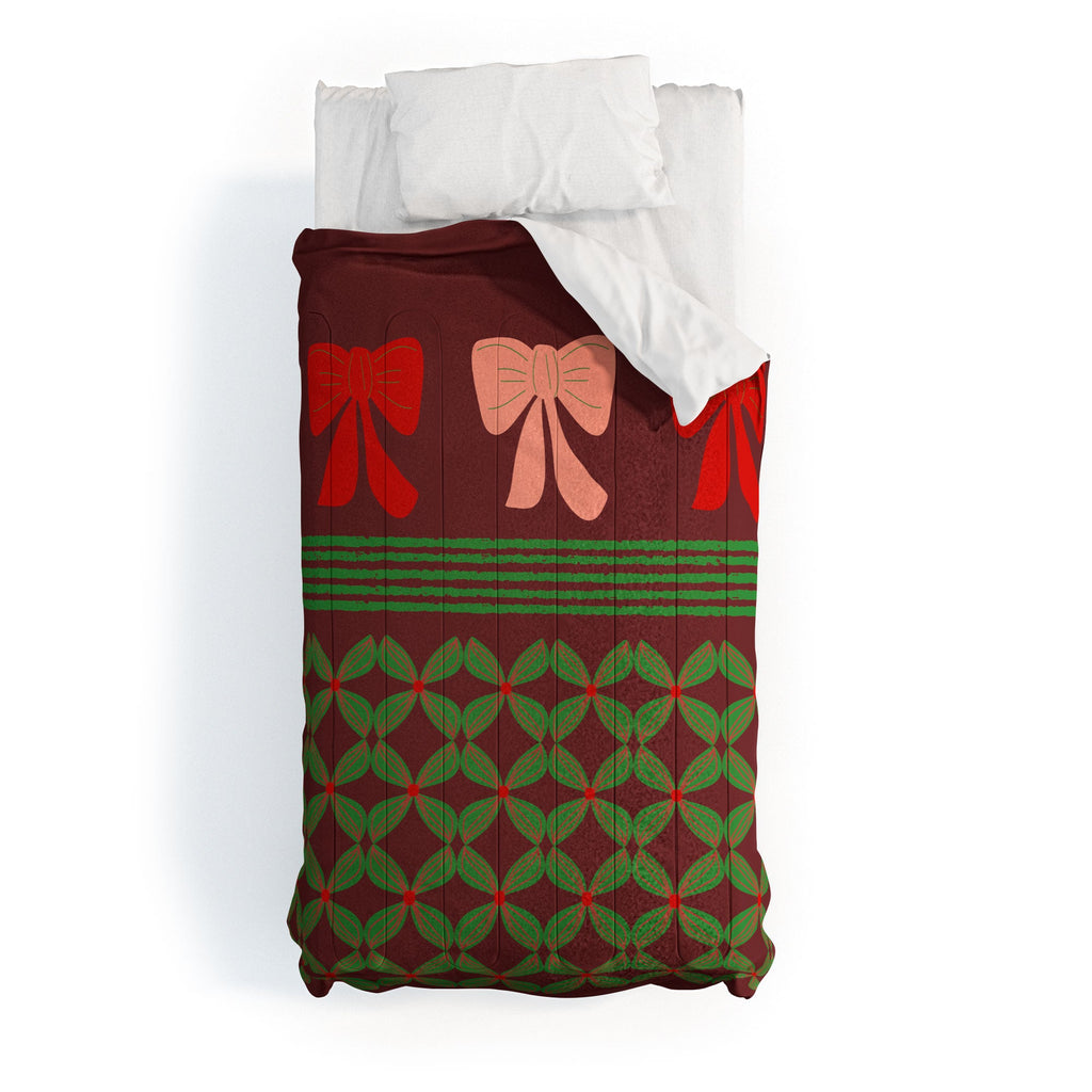 Mirimo Bows and Christmas Greens Comforter