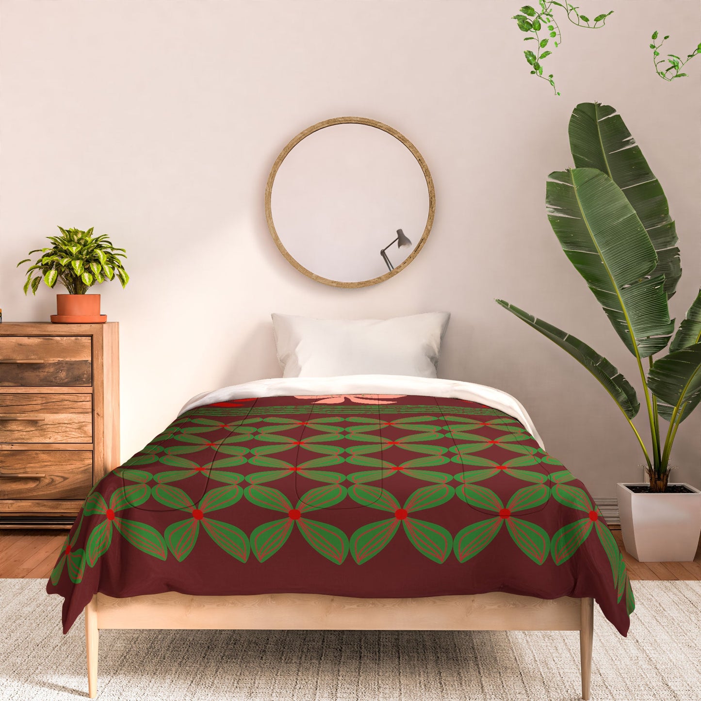 Mirimo Bows and Christmas Greens Comforter