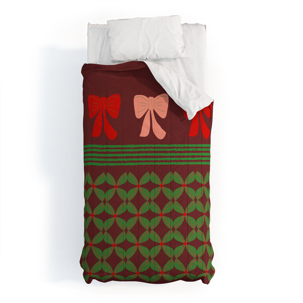 Mirimo Bows and Christmas Greens Comforter