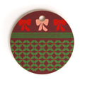Mirimo Bows and Christmas Greens Cutting Board Round