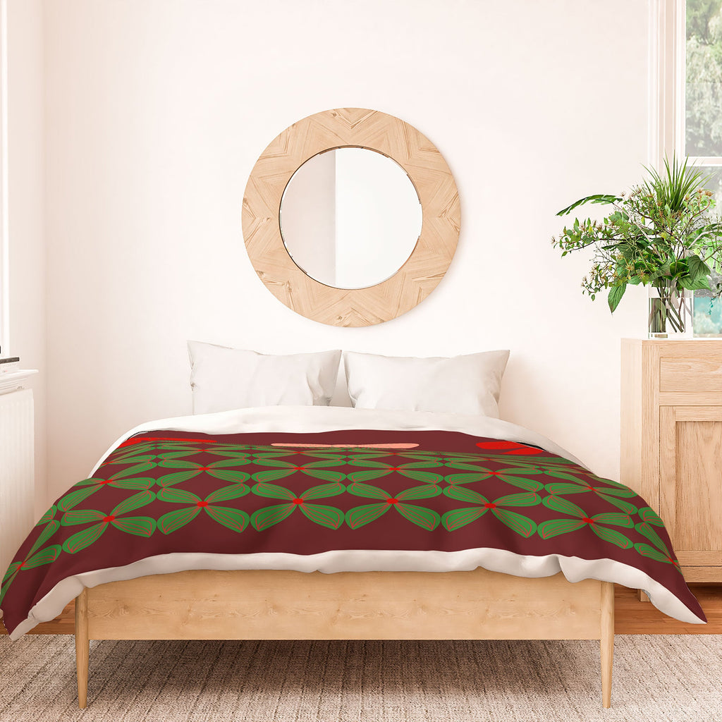 Mirimo Bows and Christmas Greens Duvet Cover