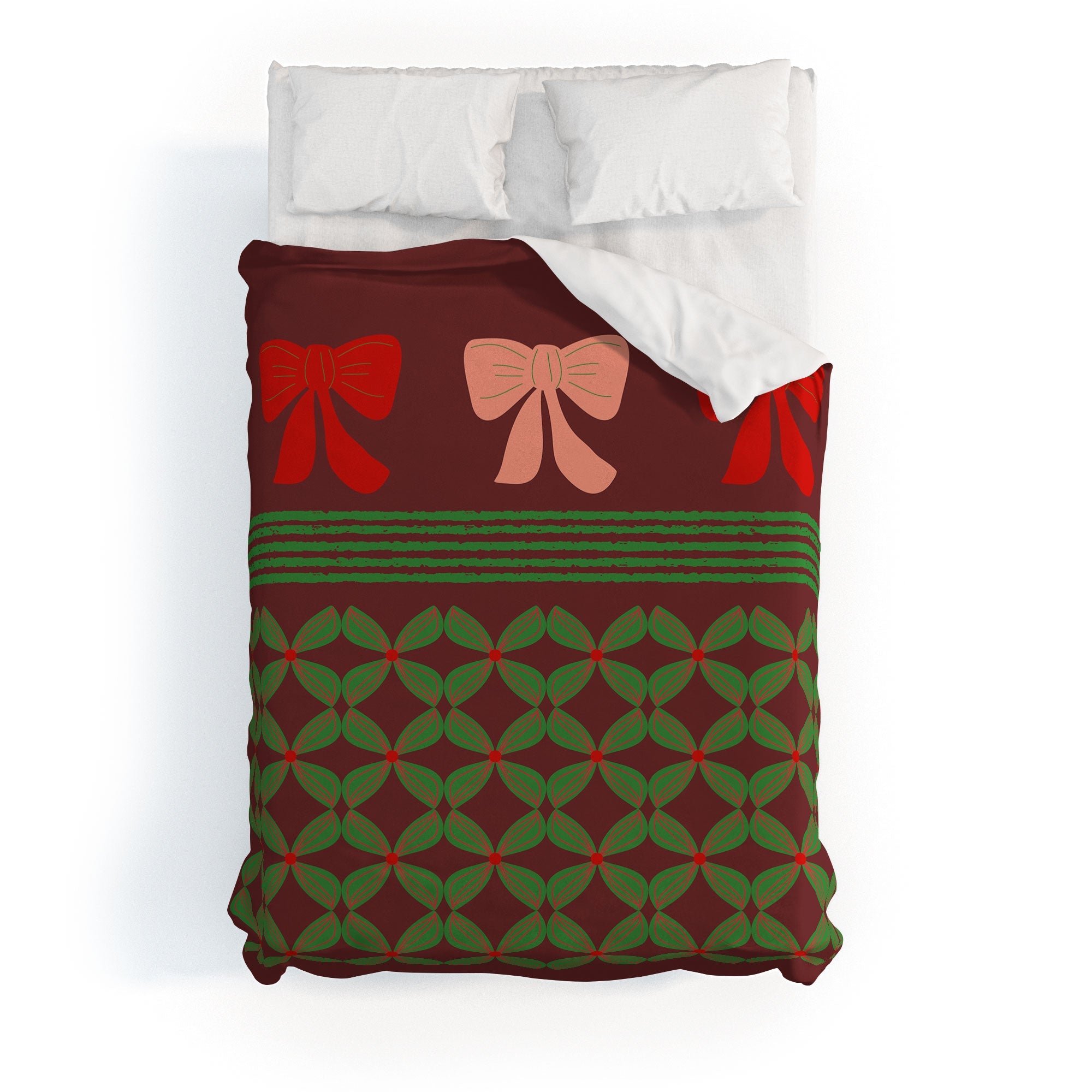 Mirimo Bows and Christmas Greens Duvet Cover