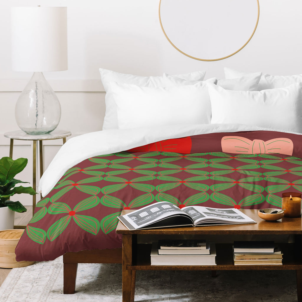 Mirimo Bows and Christmas Greens Duvet Cover