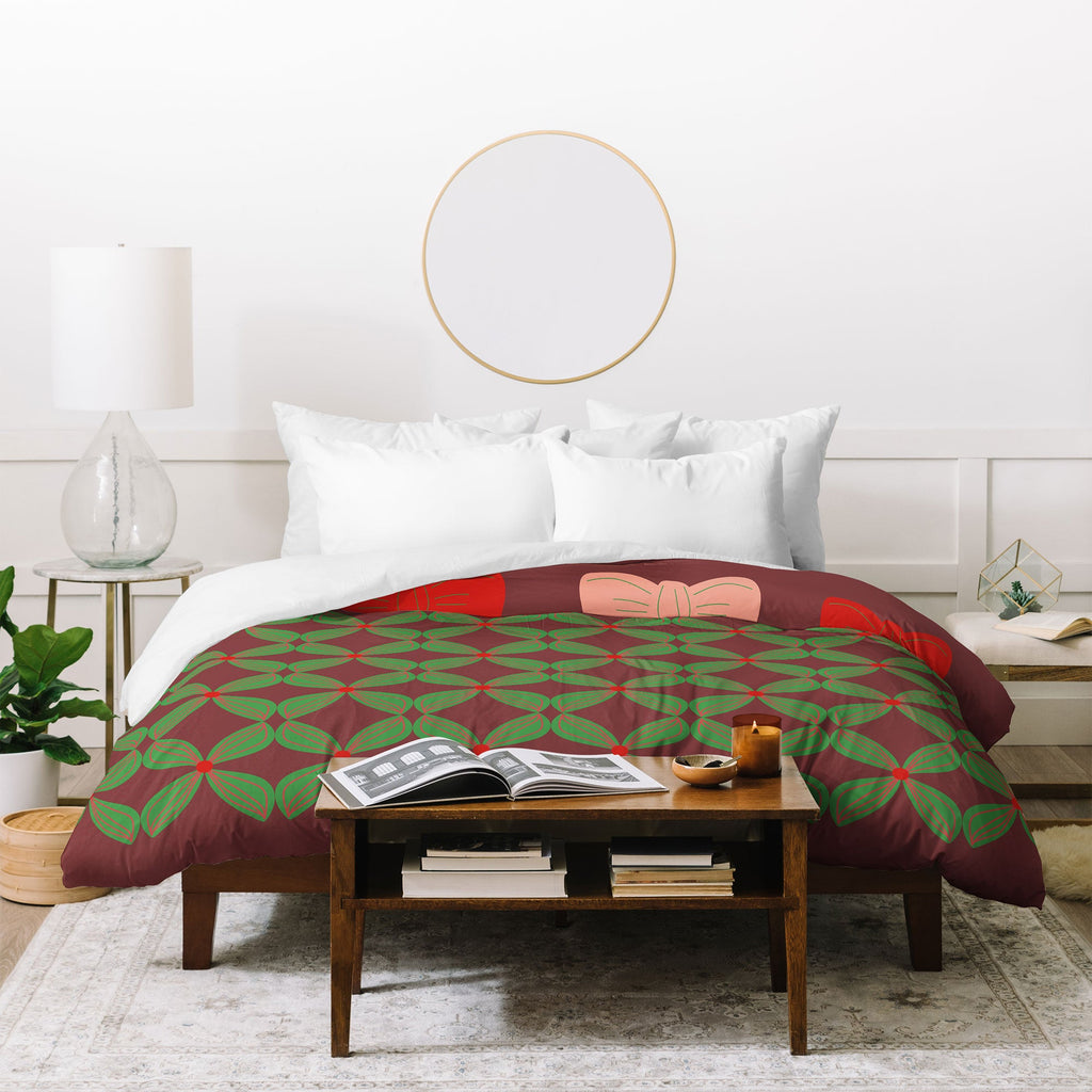 Mirimo Bows and Christmas Greens Duvet Cover