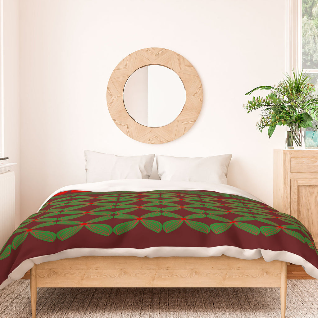 Mirimo Bows and Christmas Greens Duvet Cover