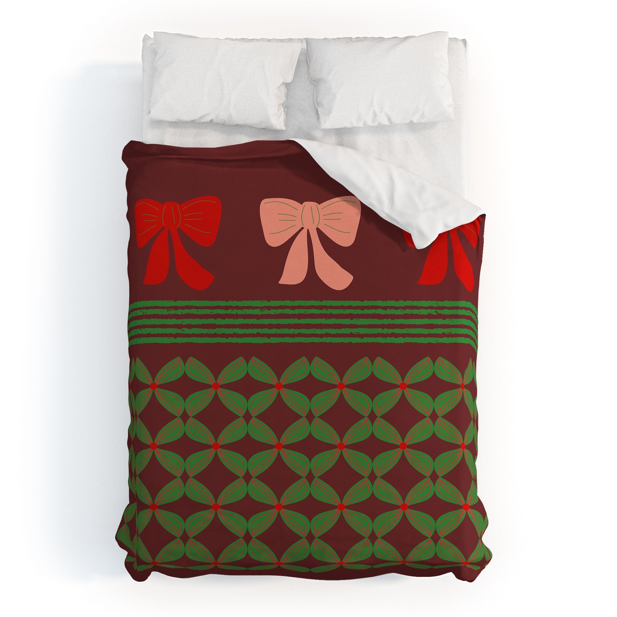 Mirimo Bows and Christmas Greens Duvet Cover