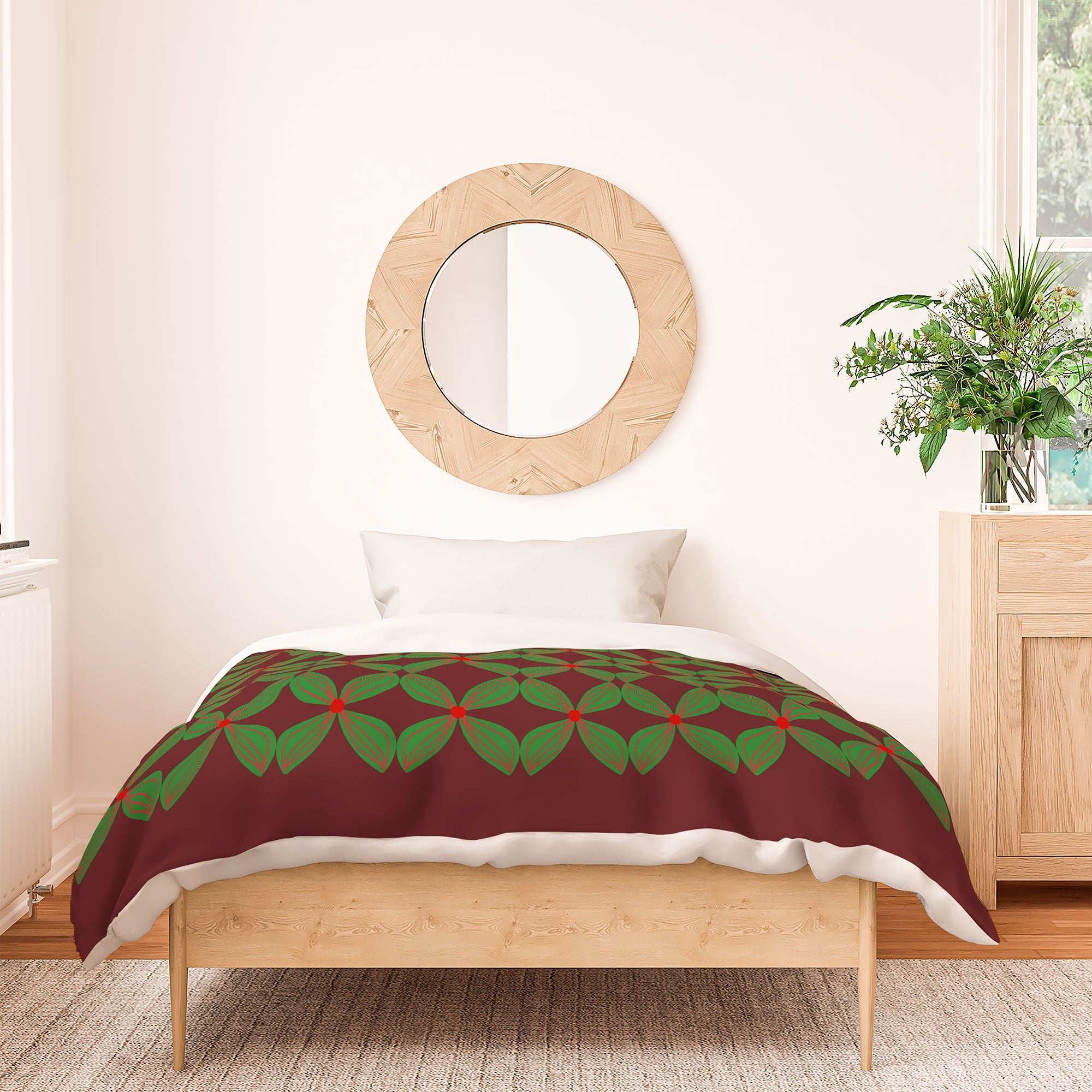 Mirimo Bows and Christmas Greens Duvet Cover
