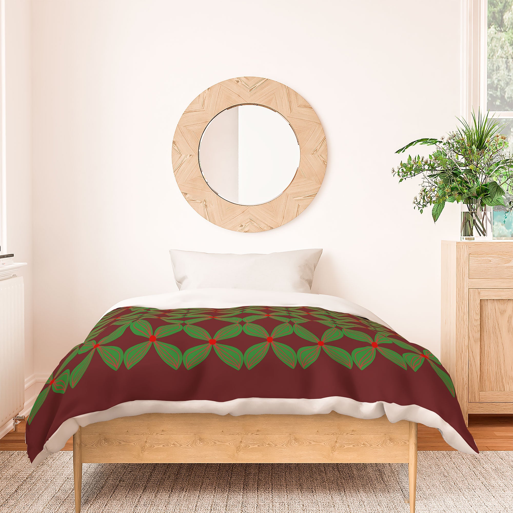 Mirimo Bows and Christmas Greens Duvet Cover