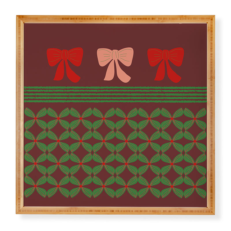 Mirimo Bows and Christmas Greens Framed Wall Art