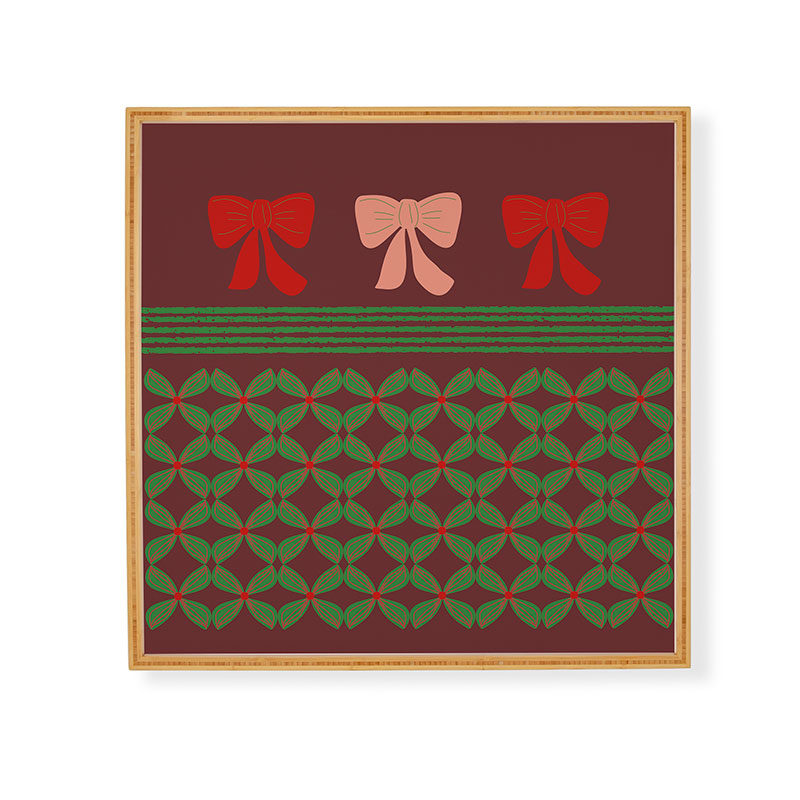 Mirimo Bows and Christmas Greens Framed Wall Art