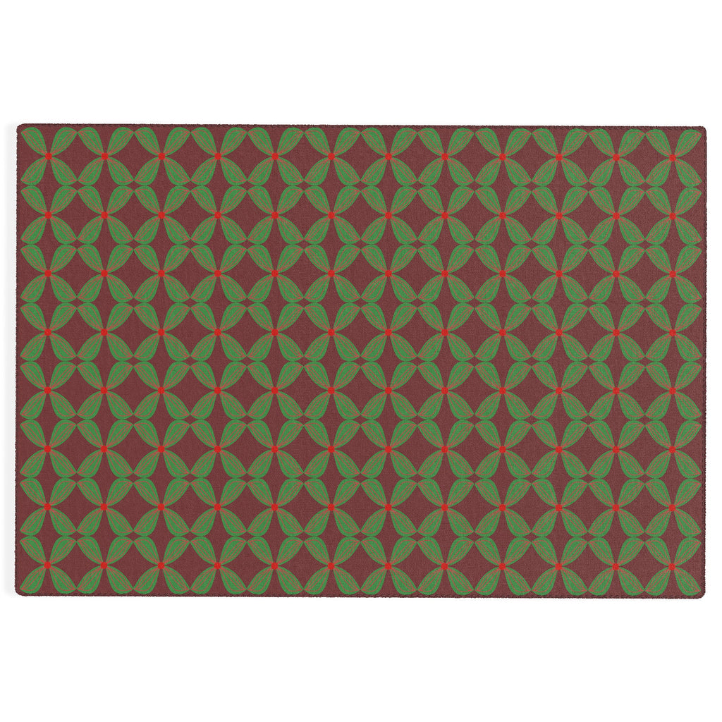 Mirimo Bows and Christmas Greens Outdoor Rug
