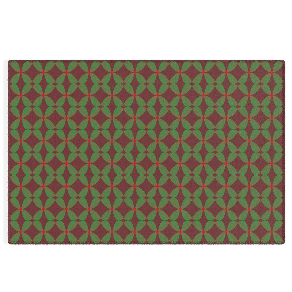 Mirimo Bows and Christmas Greens Outdoor Rug