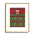 Mirimo Bows and Christmas Greens Metal Framed Art Print
