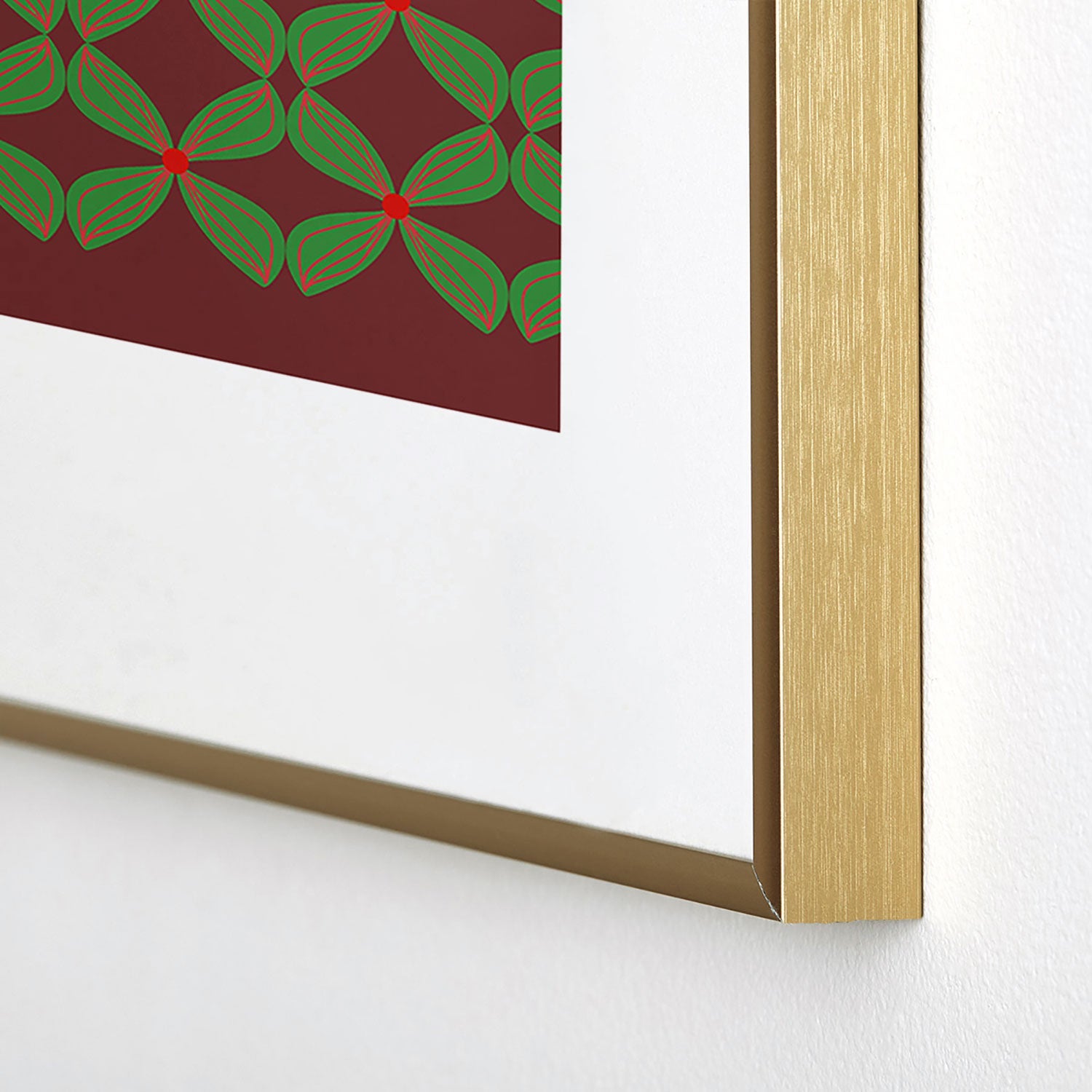 Mirimo Bows and Christmas Greens Metal Framed Art Print