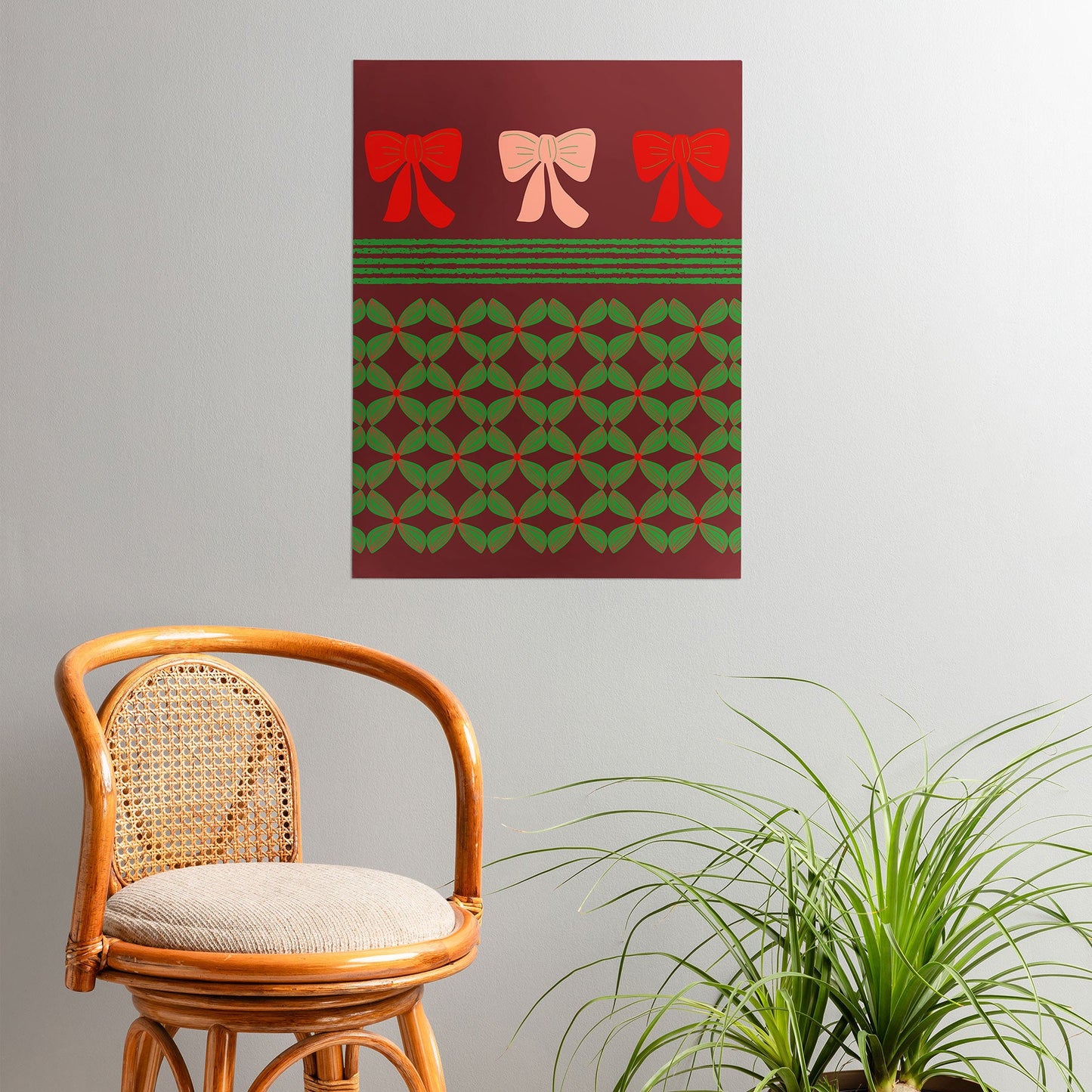 Mirimo Bows and Christmas Greens Poster