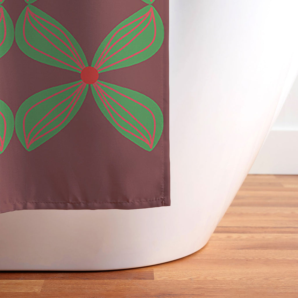 Mirimo Bows and Christmas Greens Shower Curtain