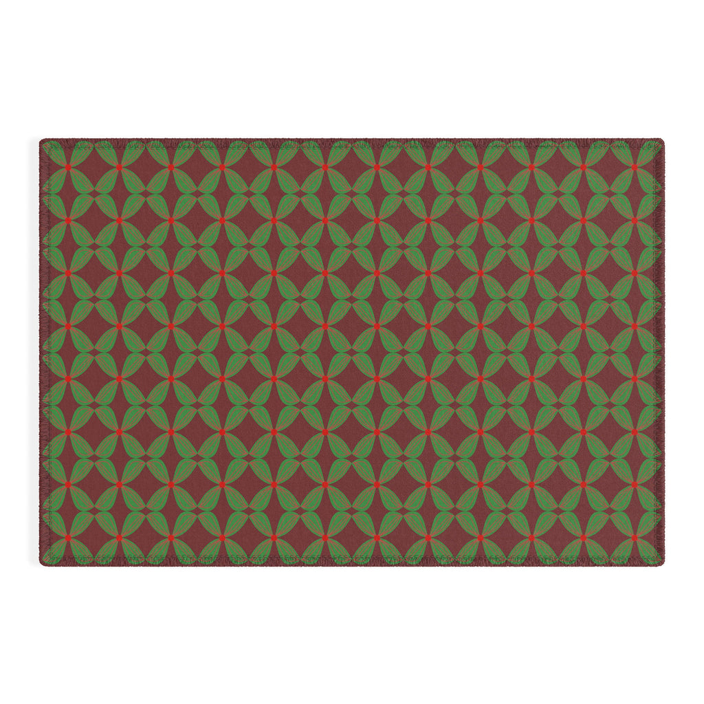 Mirimo Bows and Christmas Greens Outdoor Rug