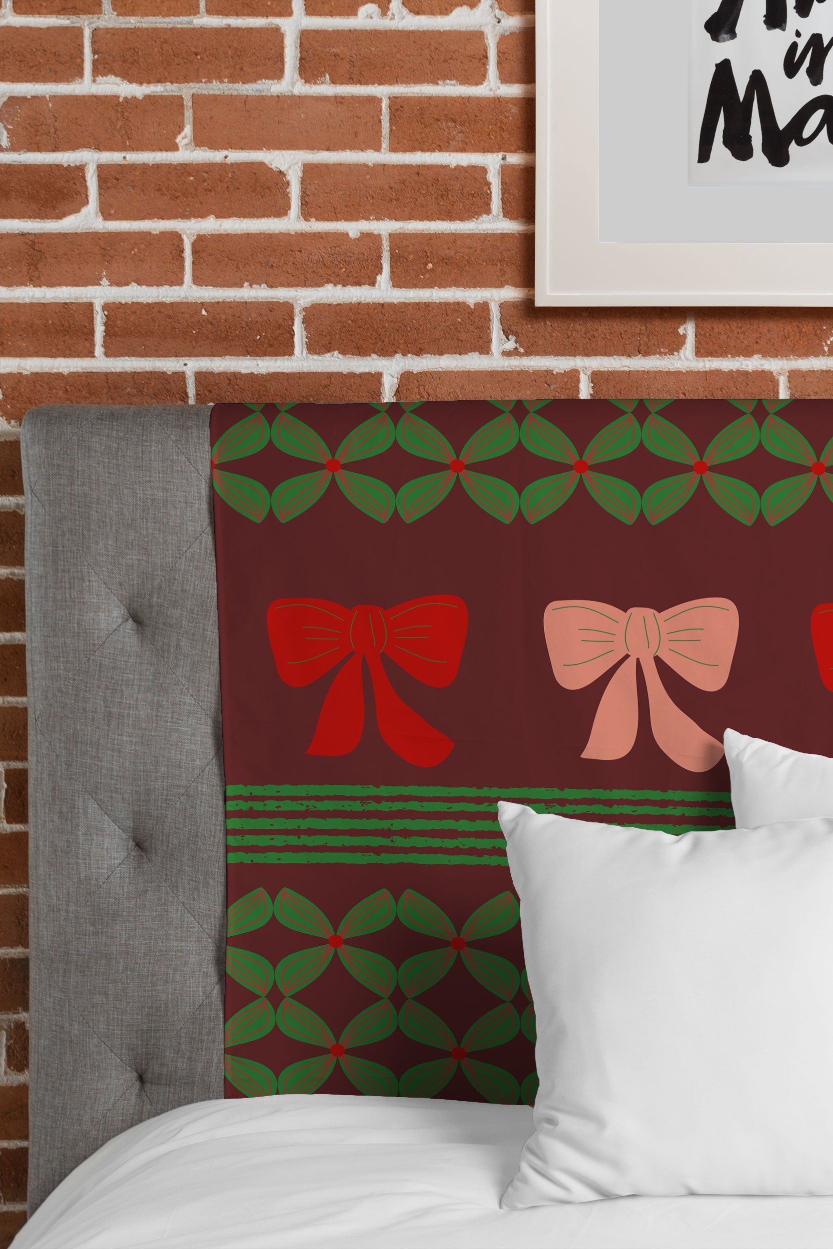 Mirimo Bows and Christmas Greens Tapestry