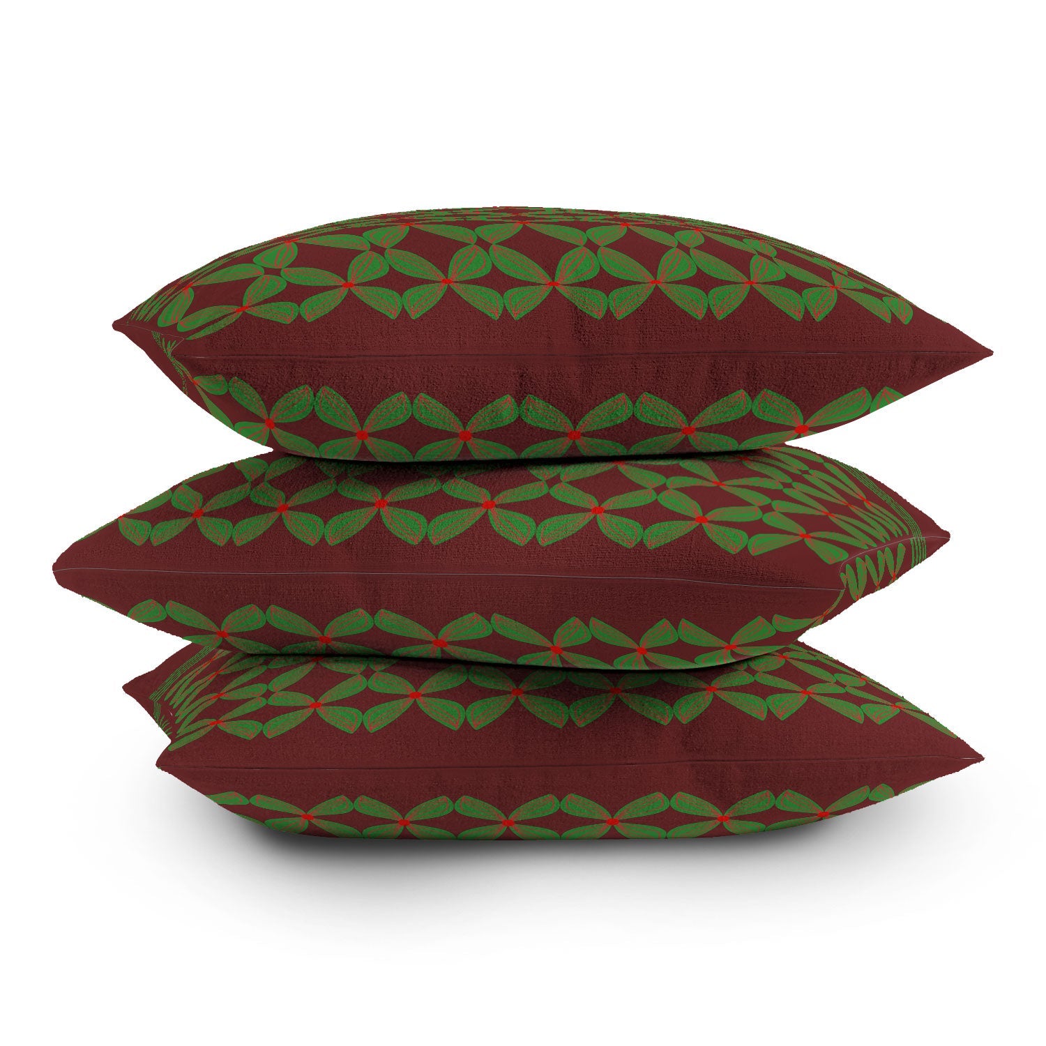 Mirimo Bows and Christmas Greens Throw Pillow