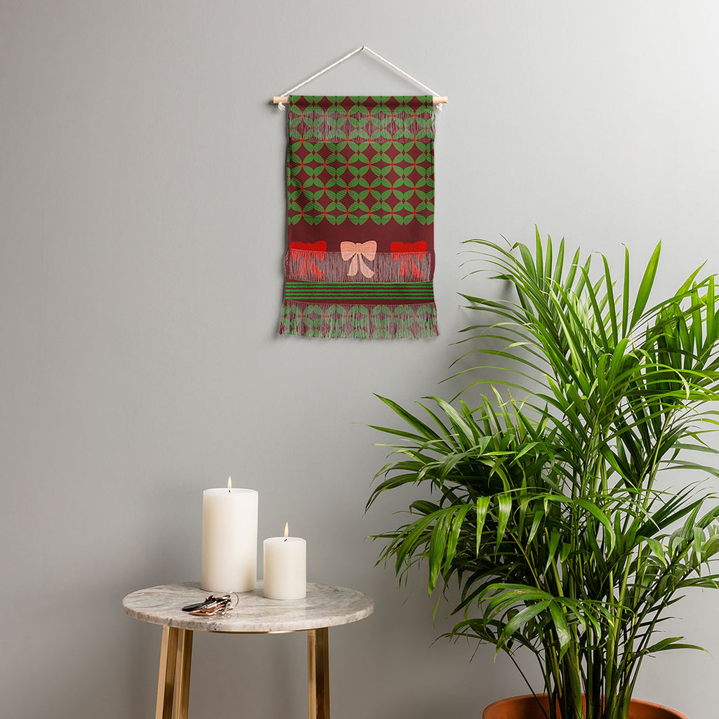 Mirimo Bows and Christmas Greens Wall Hanging Portrait