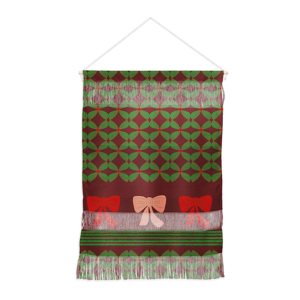 Mirimo Bows and Christmas Greens Wall Hanging Portrait