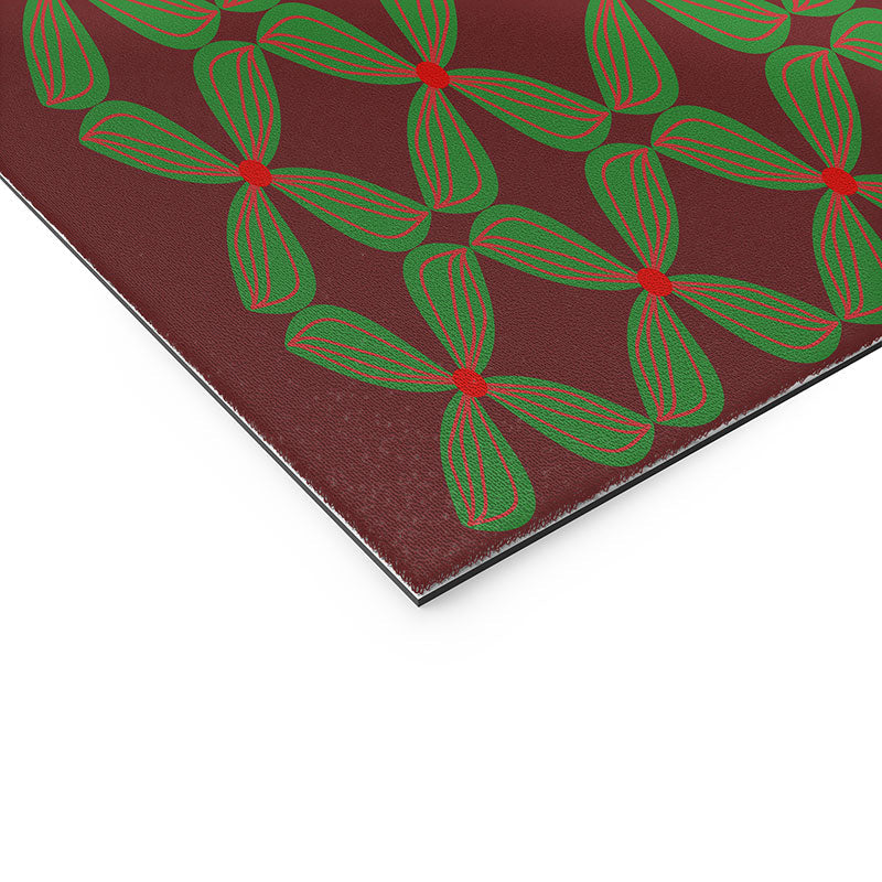 Mirimo Bows and Christmas Greens Welcome Mat