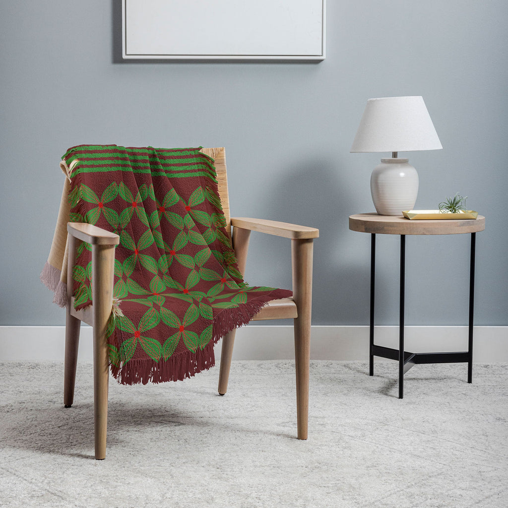 Mirimo Bows and Christmas Greens Throw Blanket