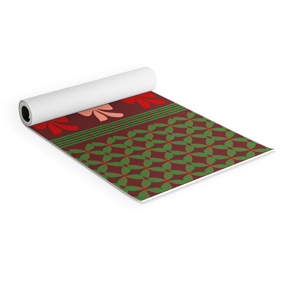Mirimo Bows and Christmas Greens Yoga Mat