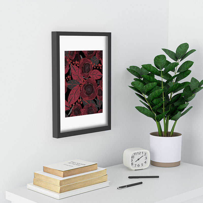 Mirimo Dark Red Romance Recessed Framing Rectangle