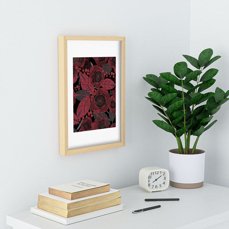 Mirimo Dark Red Romance Recessed Framing Rectangle