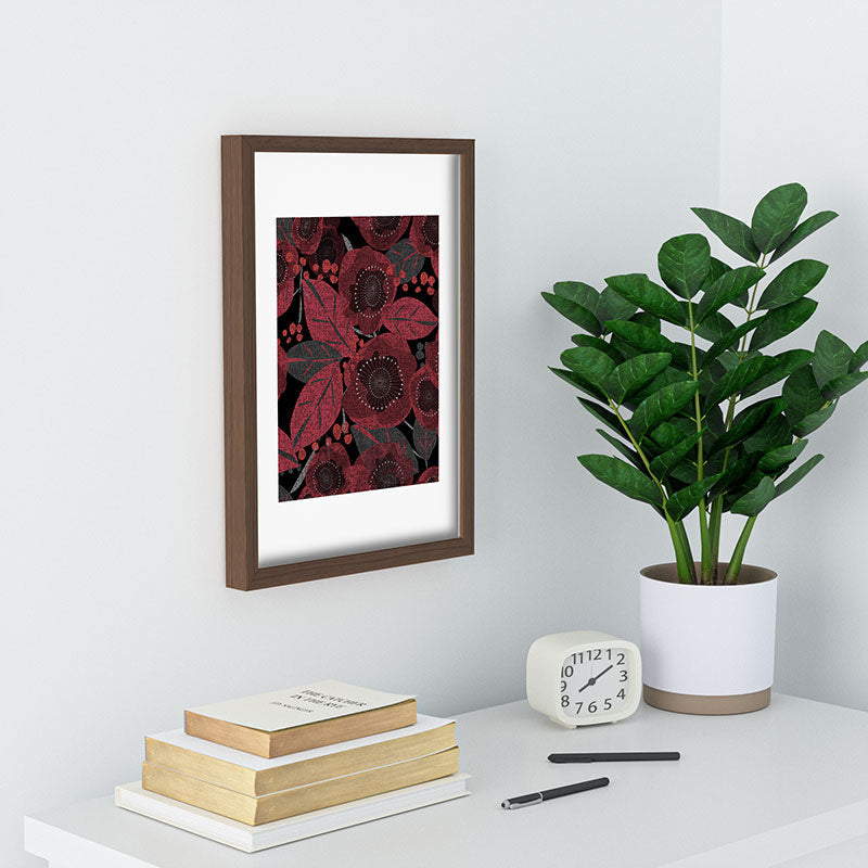 Mirimo Dark Red Romance Recessed Framing Rectangle
