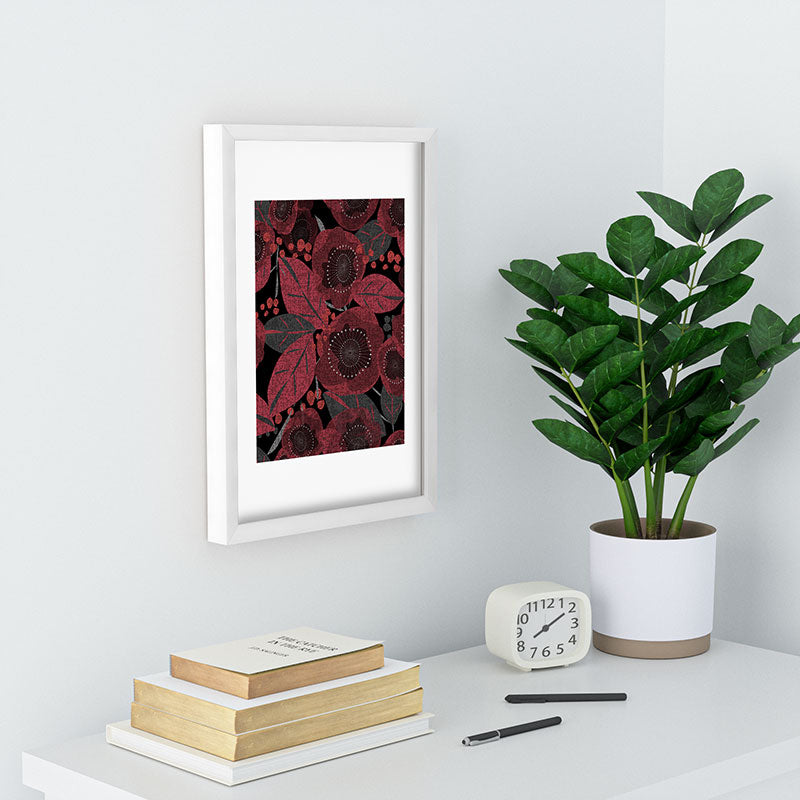 Mirimo Dark Red Romance Recessed Framing Rectangle