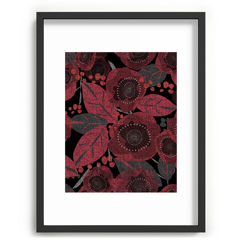 Mirimo Dark Red Romance Recessed Framing Rectangle