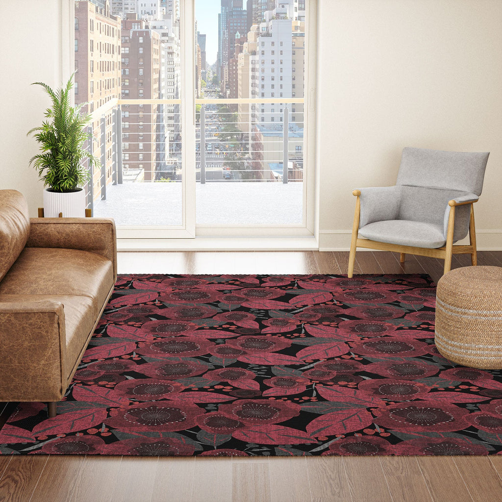 Mirimo Dark Red Romance Area Rug