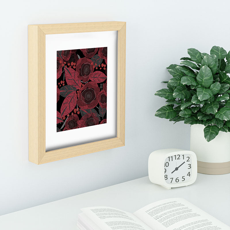 Mirimo Dark Red Romance Recessed Framing Rectangle