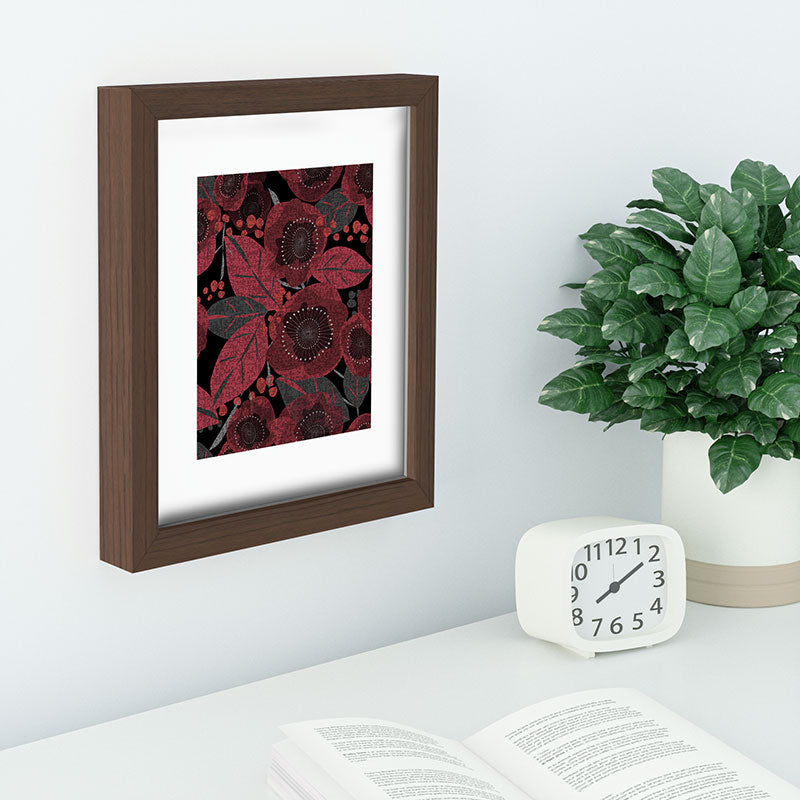 Mirimo Dark Red Romance Recessed Framing Rectangle