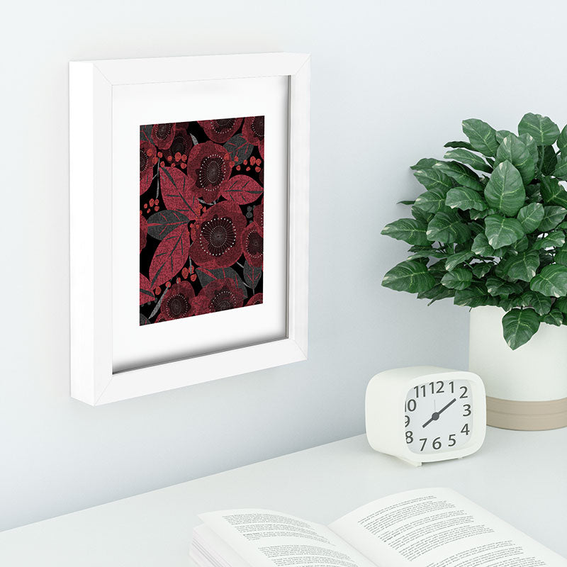 Mirimo Dark Red Romance Recessed Framing Rectangle