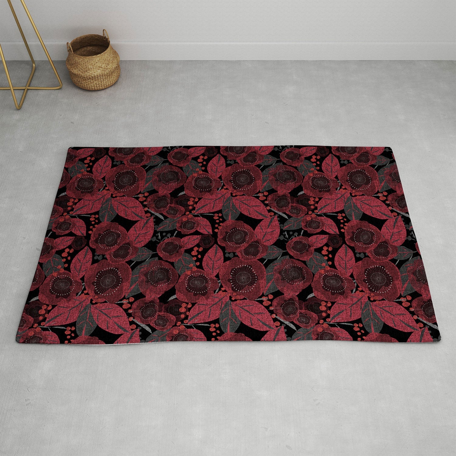 Mirimo Dark Red Romance Area Rug