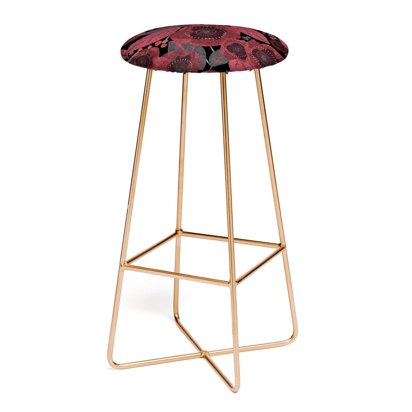 Mirimo Dark Red Romance Bar Stool